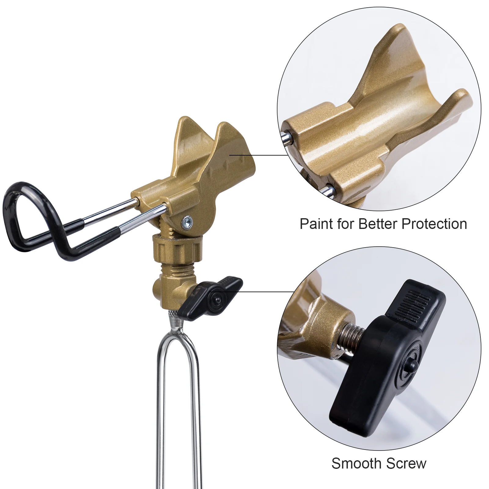 Soporte para caña de pescar, estante ajustable de 360 grados, de acero inoxidable, para suelo de pesca - imagen 3