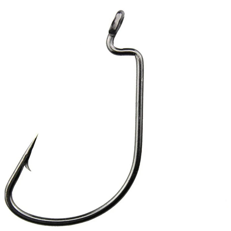 Paquete de 2 anzuelos FAT358, juego de anzuelos de pesca de carpa con púas, anzuelo de púas con manivela, acero inoxidable de alto carbono, gran espacio, Offset Fi - imagen 3