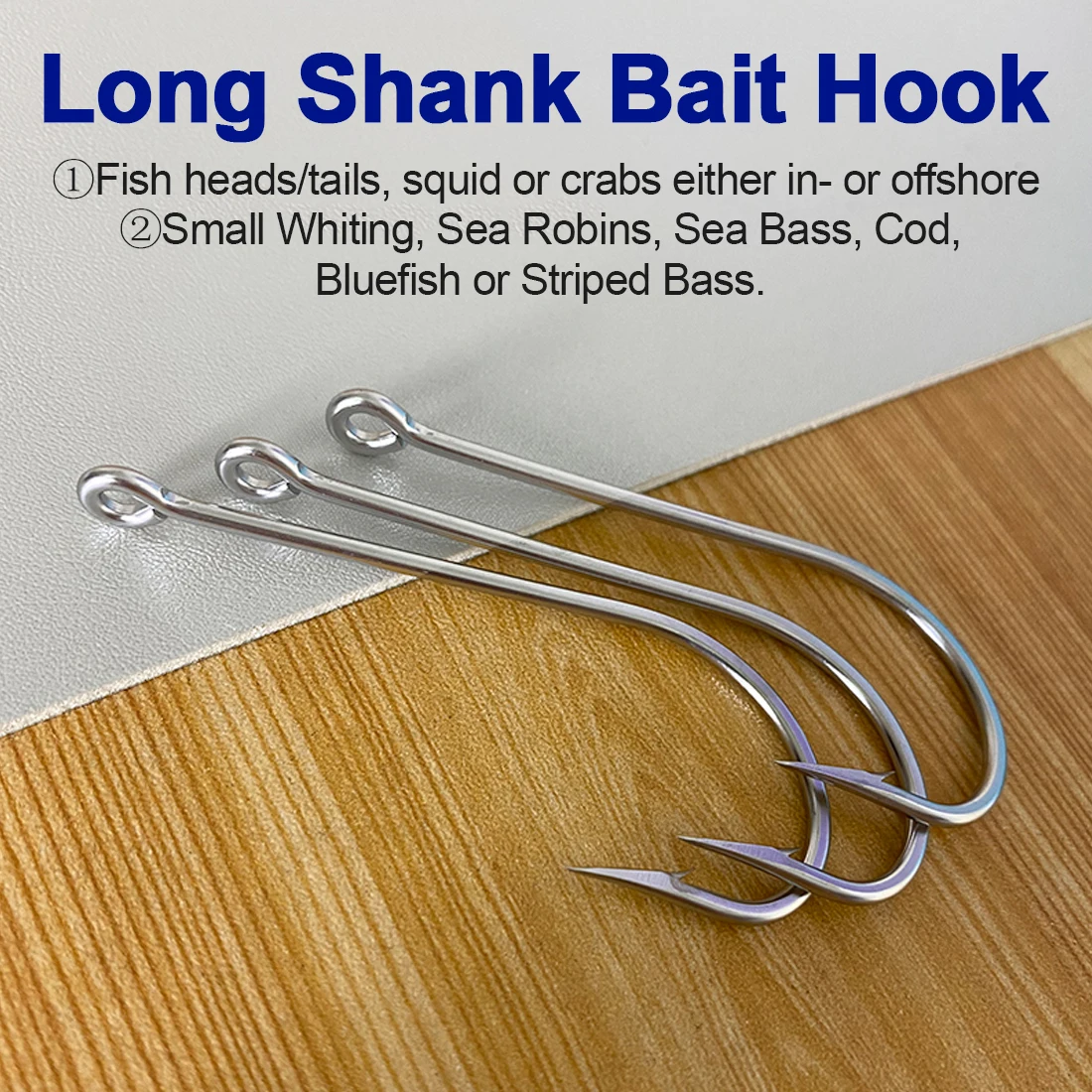 FishTrip 50 Uds. Anzuelos de pesca Oshaughnessy, anzuelo de cebo de agua salada forjado de vástago largo para pesca de curricán y estacionaria - imagen 4
