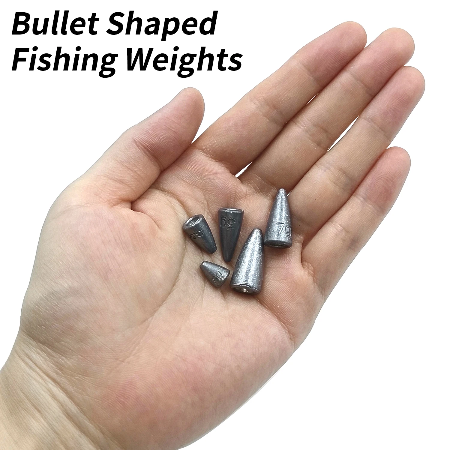 Descubra la precisión de los pesos de pesca en forma de bala para un rendimiento de pesca mejorado