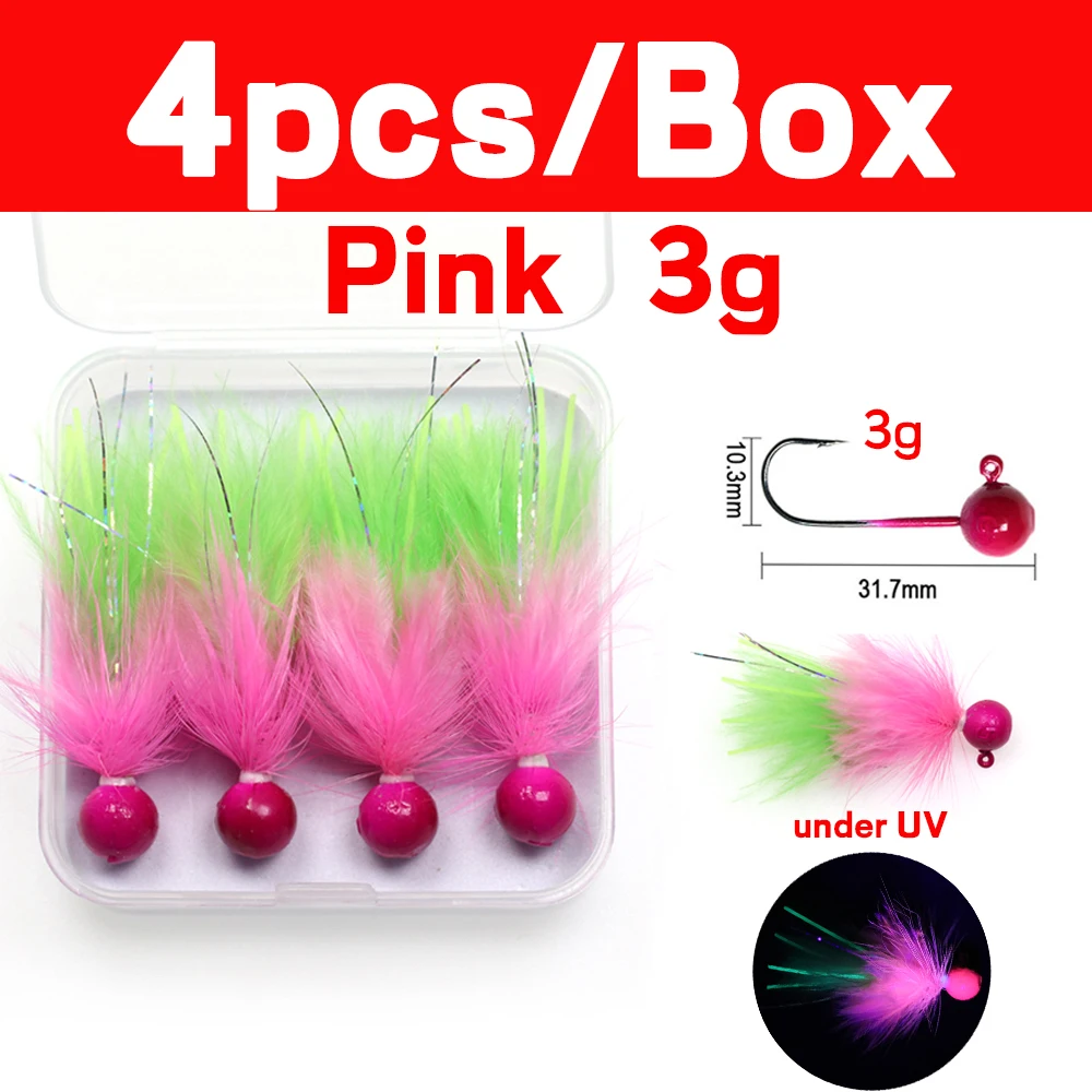 4pcs 3g Pink