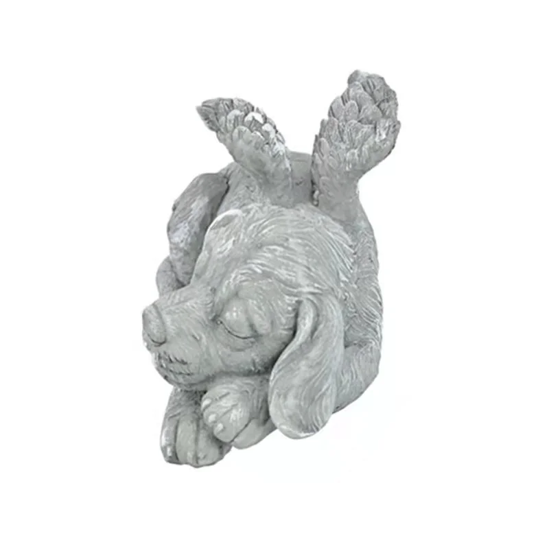 Estatua Ángel Resina para Perro o Gato – Escultura Lápida Jardín - imagen 4