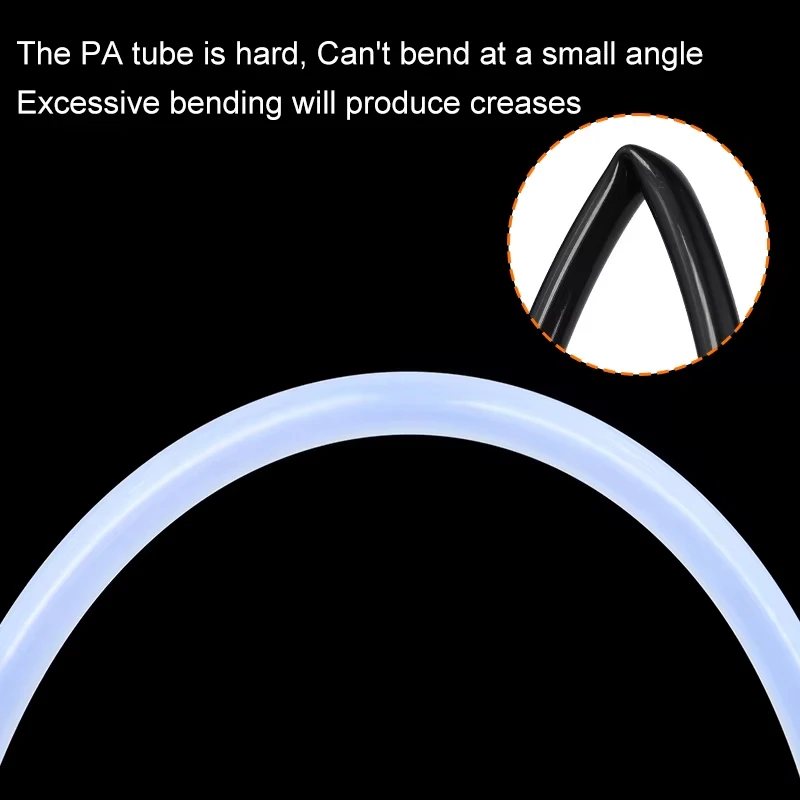 Tubo de nailon PA6 de 1 ~ 10 metros, negro transparente OD4 ~ 16mm × ID2 ~ 13mm, compresor de aire neumático de alta presión, tubo de aceite de poliamida rígido y liso - imagen 2