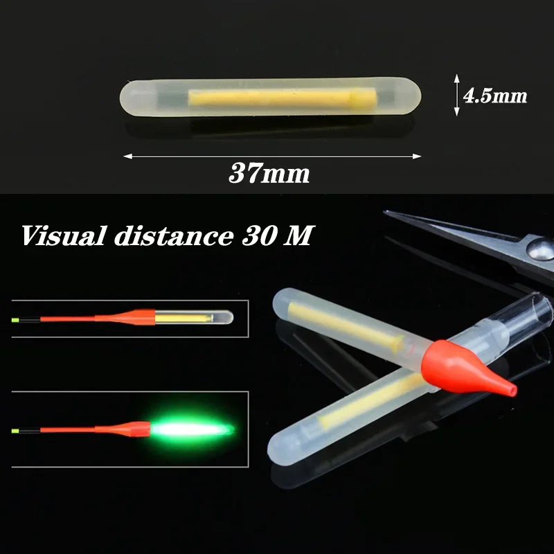 5/25/50 Uds flotador de pesca palo de luz fluorescente barra de luz flotador nocturno luz barra que brilla en la oscuridad lotes útiles aparejos de pesca - imagen 2