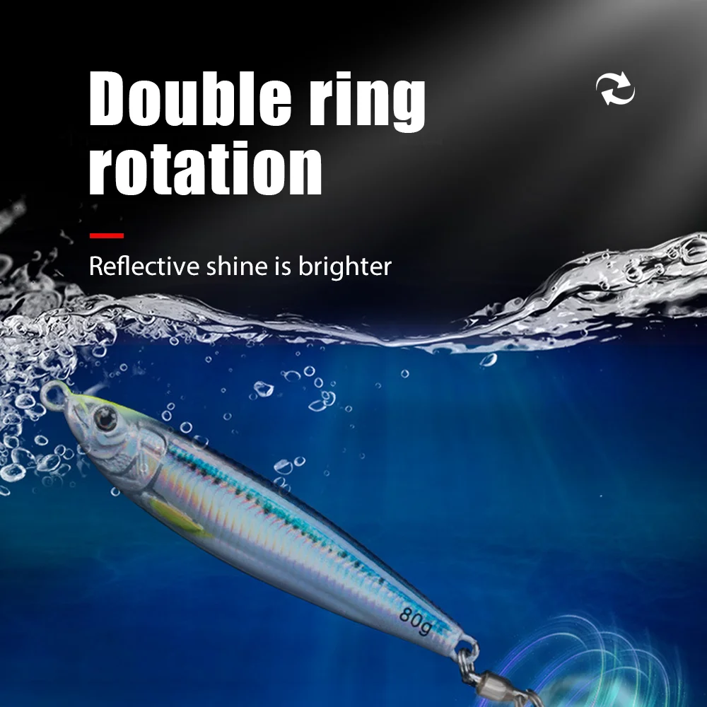 THORFORCE-deslizante de sardina para Jigging, señuelo de pesca de agua salada, plantilla de Metal fundido largo, cebo duro para pesca de lubina, plantillas de placa de hierro - imagen 3