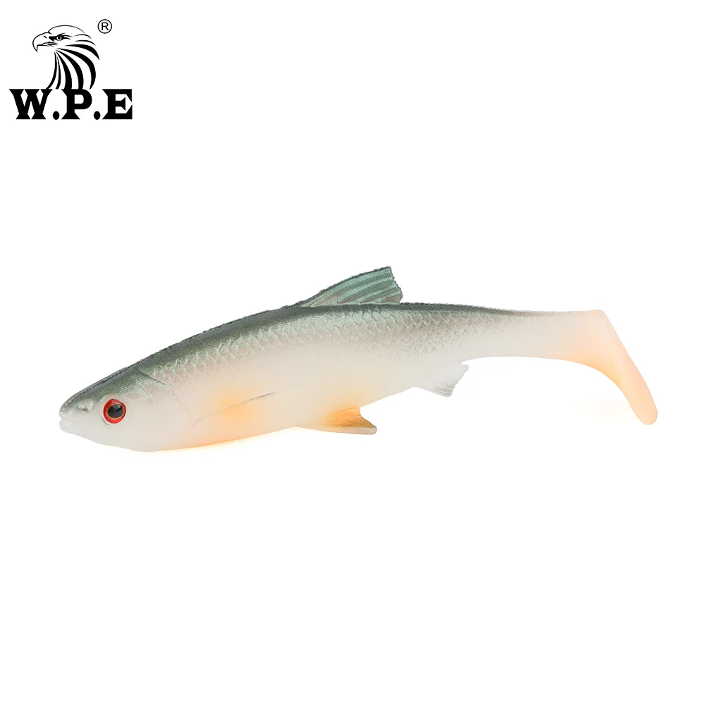 W.P.E señuelo suave de silicona, 9cm, 13cm, 18cm, cebos artificiales suaves, cola en T, Wobblers, Leurre Souple, equipo de pesca - imagen 5