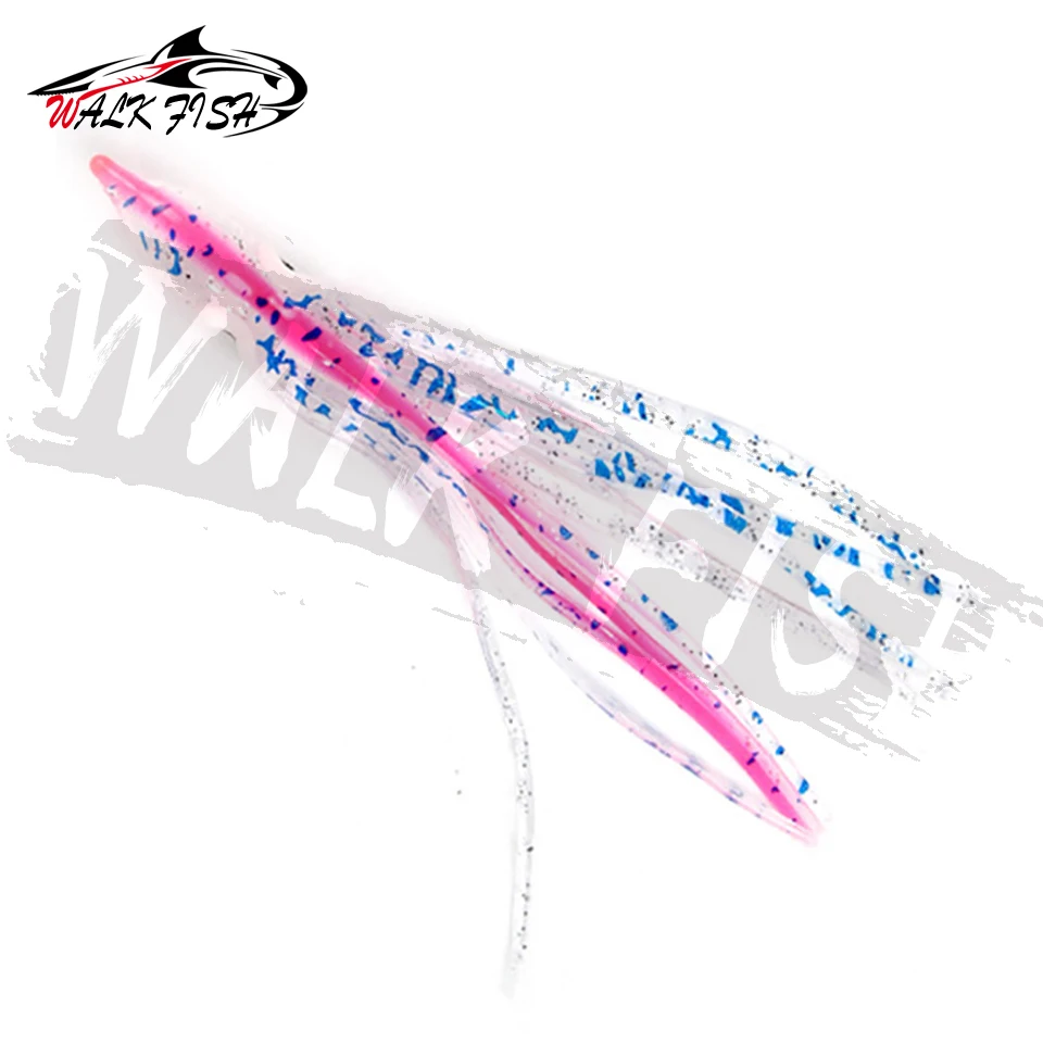 WALK FISH-señuelo de pesca suave de calamar, 5 piezas, 12cm, 4g, cebo Artificial de goma, señuelos de pulpo, wobblers para pesca de atún, cebos Kingfish - imagen 4