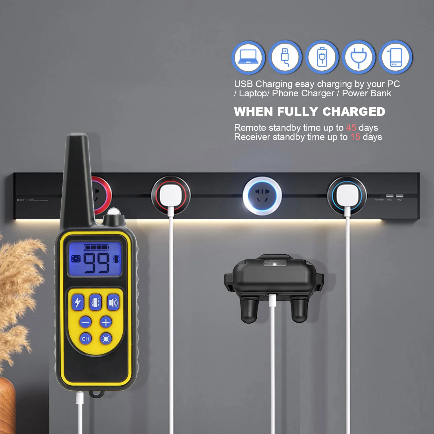 Collar inteligente para perros, Collar de entrenamiento para perros con control remoto, innovador, actualizado, resistente al agua IPX7, Collar eléctrico con 3 modos de entrenamiento - imagen 4