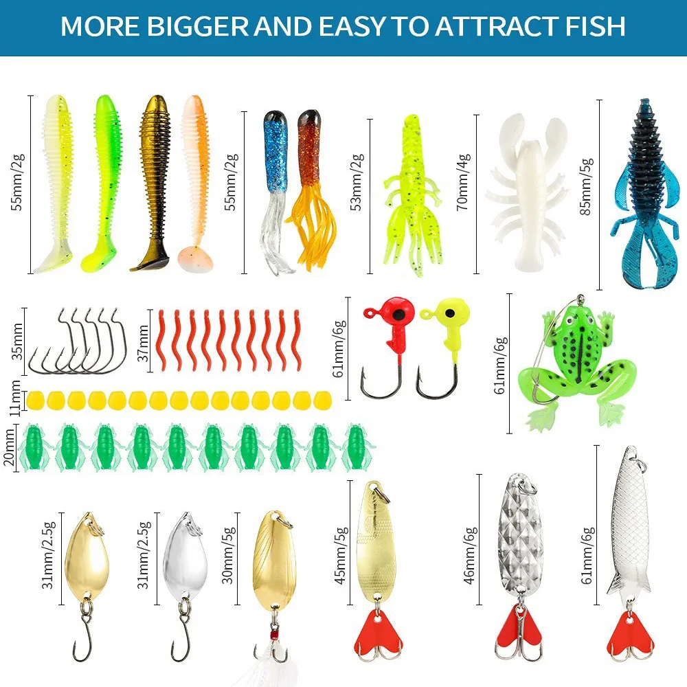 Juego de señuelos de cebo de pesca de Navidad, juego de regalo creativo para entusiastas de la pesca, caja ciega, 24 Uds., compartimentos, señuelos coloridos