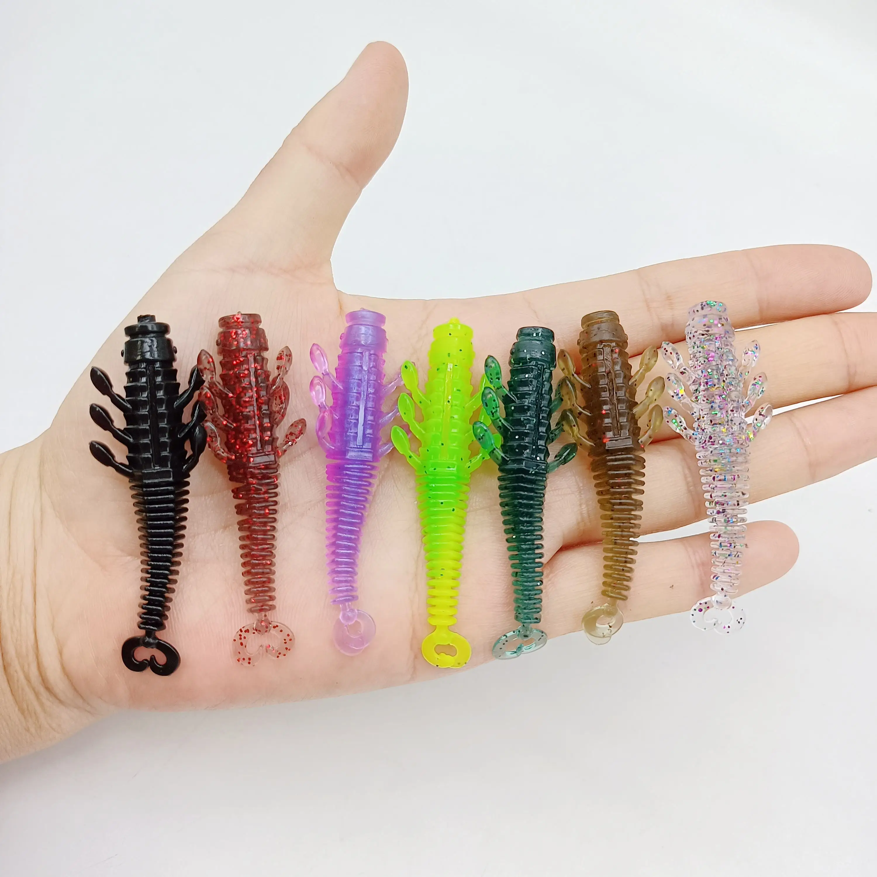 DUODUOYU 8 Uds nuevas Señuelos de Pesca blandos de TPE 2,1g/60mm Wobblers Iscas Wobblers de silicona Artificial para Lucio Swimbait señuelo de Jigging - imagen 2