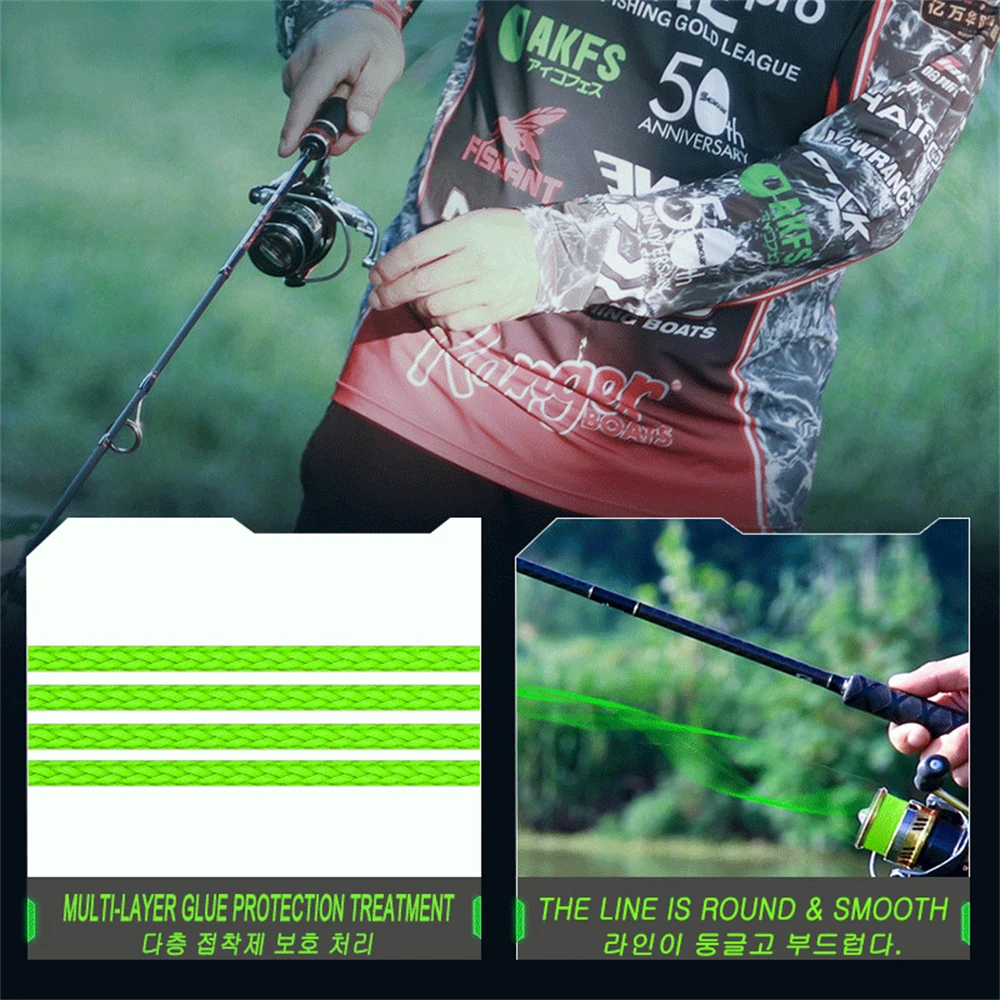 sedal de pesca trenzado, multifilamento de 8 hebras, PE, 500m de alto, Sedal principal, superduradero, Japón pesca accesorios pesca accesorios mar accesorios de pesca accesorios pesca herramientas de pesca carpfish - imagen 5