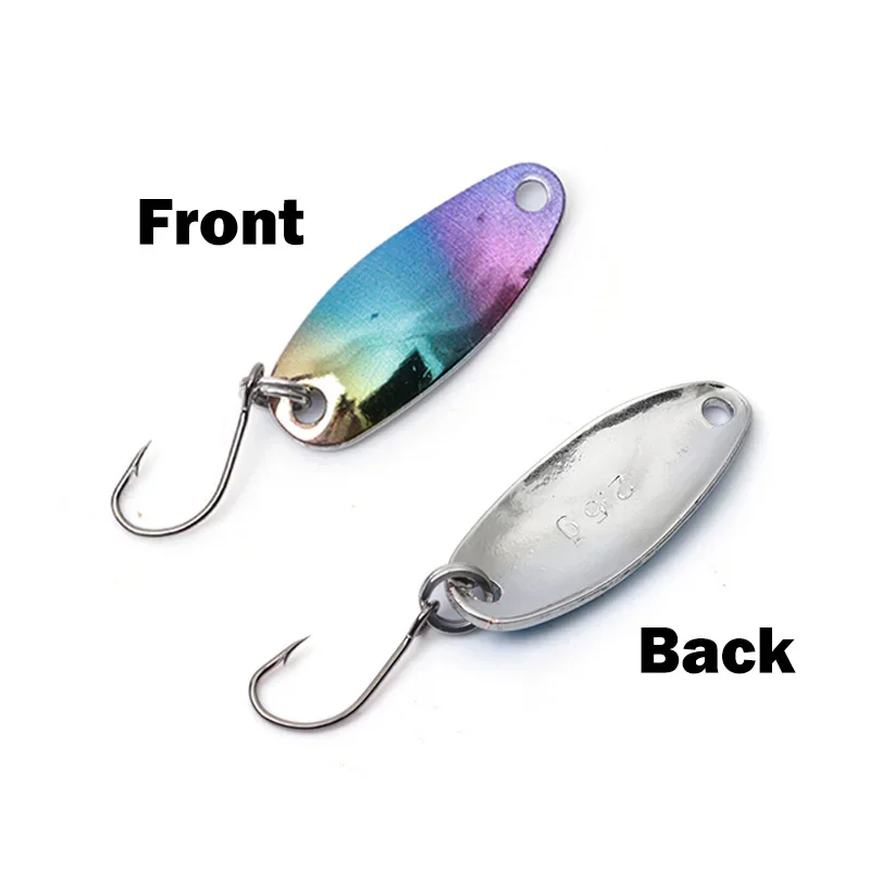 OUTKIT 1 Uds cuchara giratoria de Metal señuelo de pesca de trucha cebo duro lentejuelas ruido Paillette cebo Artificial pequeño Spinner de lentejuelas duras - imagen 5