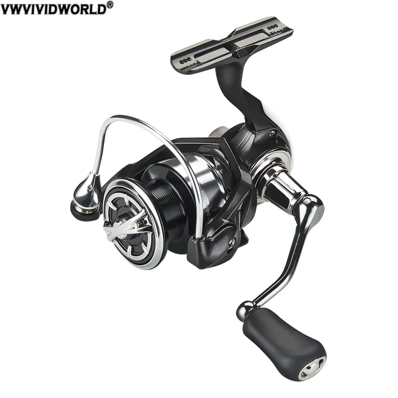 VWVIVIDWORLD-Carretes de pesca de agua salada de alta calidad, carrete giratorio, engranaje de aleación, carrete de aleación, brazo de Metal, carrete de fundición - imagen 5