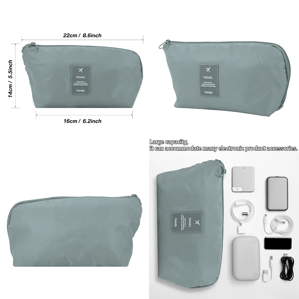 Bolsa de almacenamiento de cables, organizador electrónico Digital impermeable, cargador de línea de datos USB portátil, bolsa de almacenamiento de enchufe, organizador de cables de viaje - imagen 2