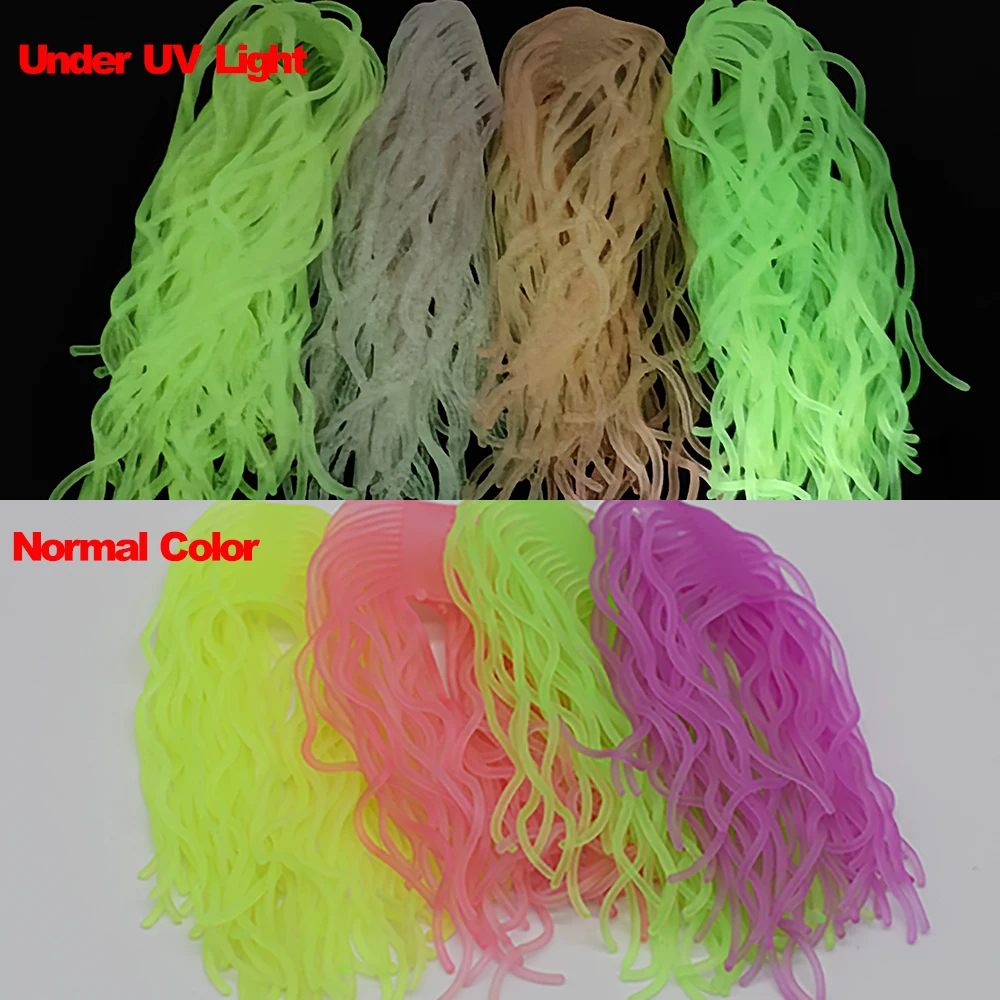 MNFT-señuelo de pesca con cuerpo de gusano suave, Material de atado de moscas, Squirmy Wormy, paquete de 5/300 patas - imagen 5