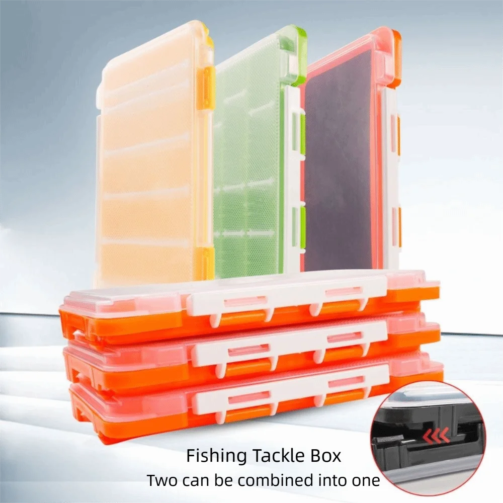 Productos de pesca, caja de aparejos de pesca de doble cara, diseño ensamblado, señuelo giratorio, caja de anzuelos de pesca, almacenamiento de anzuelos, almacenamiento de cebo - imagen 5