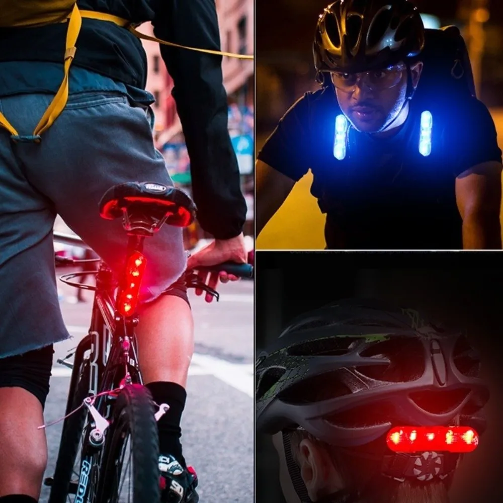 Luces traseras de bicicleta de alto brillo, luces intermitentes compactas e rotativas impermeables, equipo de ciclismo portátil - imagen 2