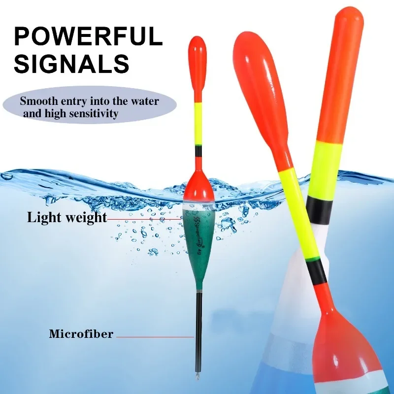 Sougayilang-Juego de flotador de Pesca, boya Vertical profesional con barra luminosa, señuelo multifunción, aparejos de Pesca, 10 Uds. - imagen 4