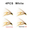 4pcs White Size 12