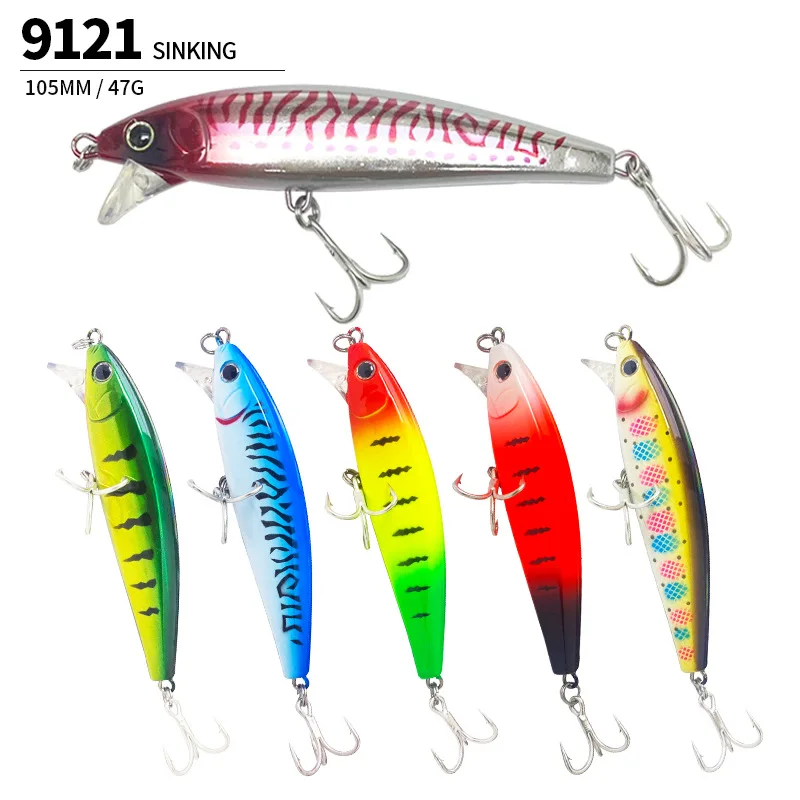 Lápiz que se hunde, 47G, 11CM, sistema de peso de señuelo de pesca, cebo de silicona, anzuelo triple, Swimbait Wobbler, aparejos Jerkbait, cebos artificiales - imagen 2