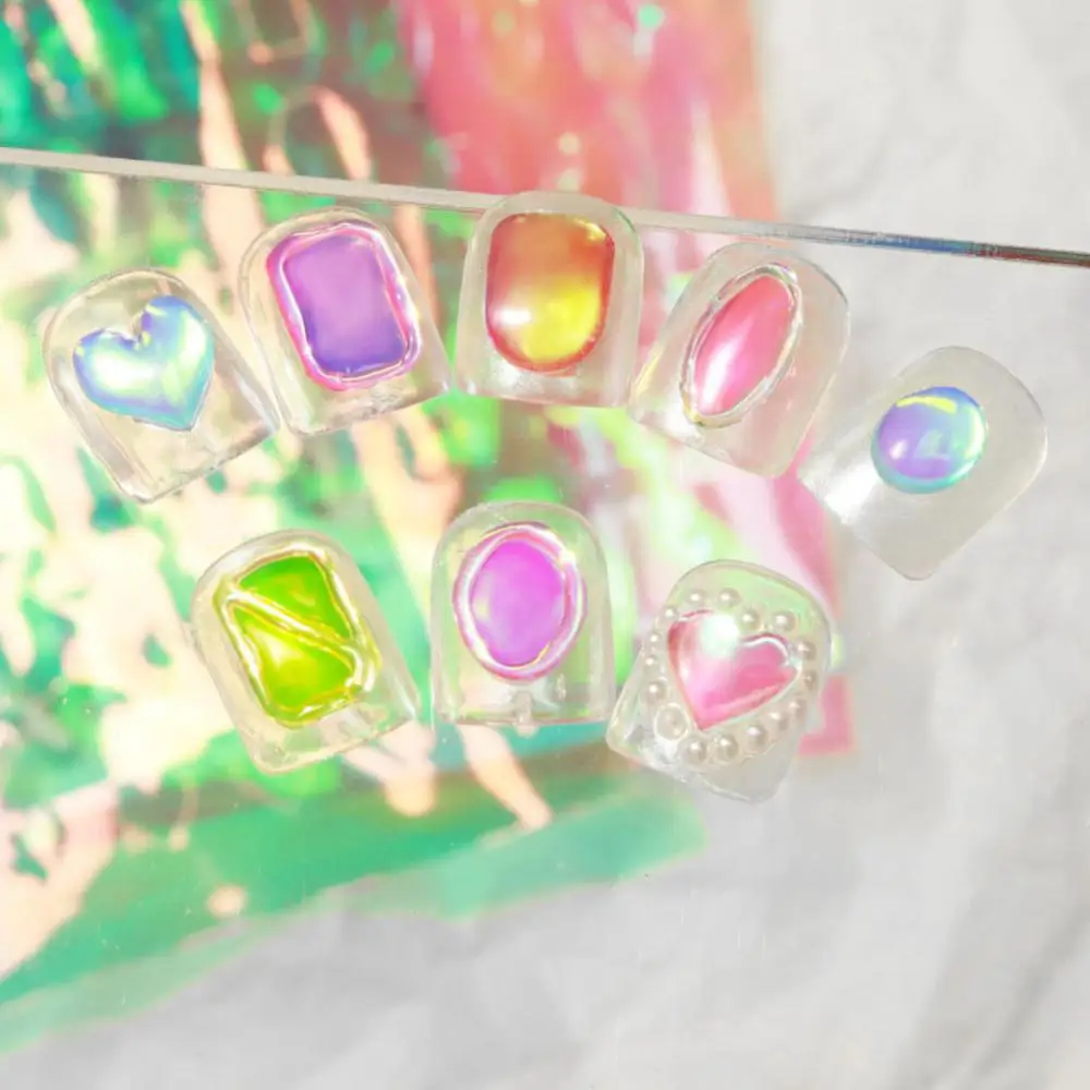 Papel de transferencia de celofán Aurora para decoración de uñas, joyería láser, papel de caramelo, bricolaje, japonés, colorido, grande - imagen 3