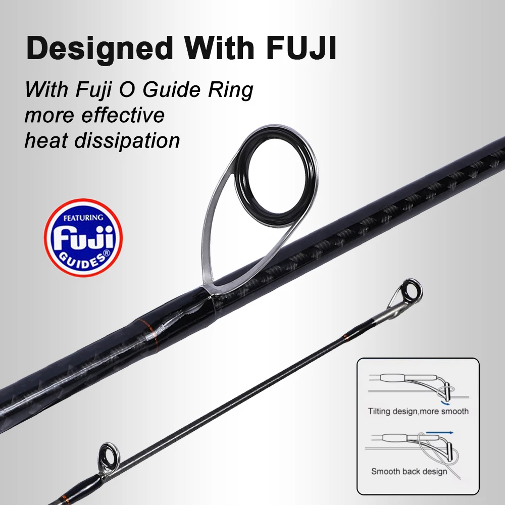 Caña Spinning Mifine Hlonter 8-40g MH – Puntas huecas y anillas Fuji - imagen 3