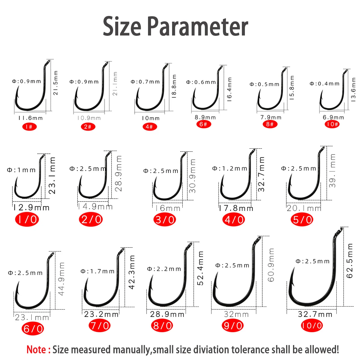 ICERIO-anzuelos de pesca de acero rico en carbono, luminosos o con fluo UV, gancho de pico de pulpo, accesorios para anzuelos de agua salada # 10- # 10/0 - imagen 2