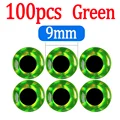 100pcs Green 9mm