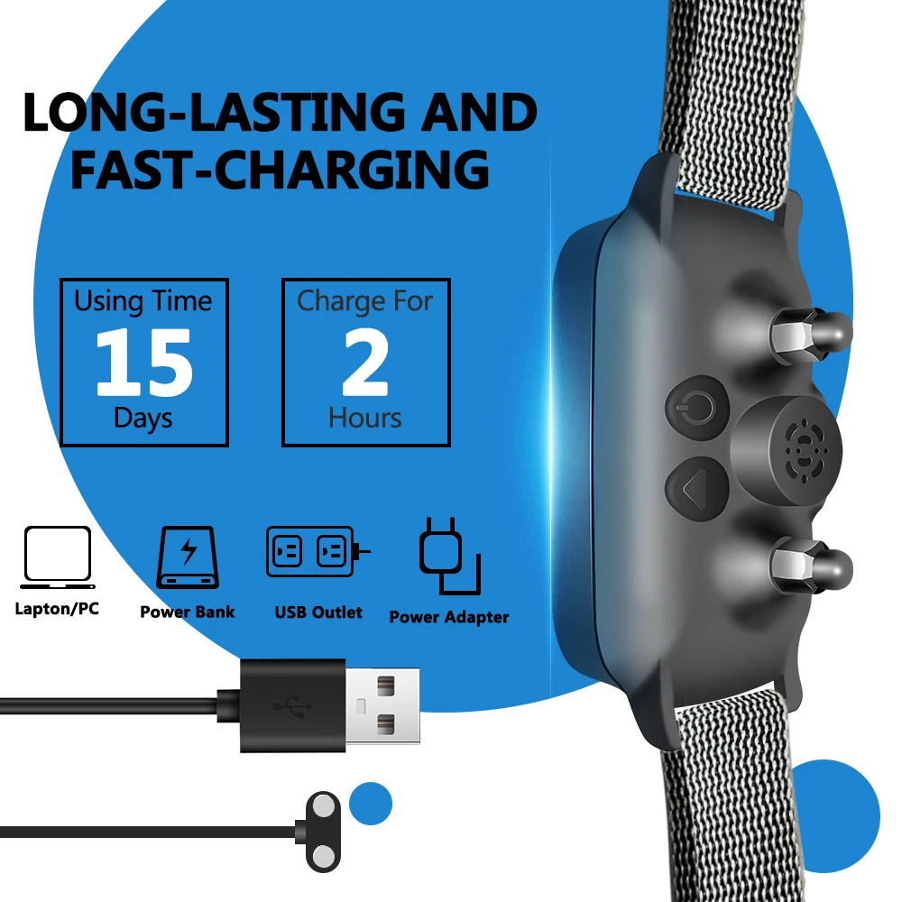 New Pet Dog Anti Barking Device Small Intelligent Electric Ultrasonic Dog Training Collar Dog Stop Barking Vibration Beep Co - imagen 4