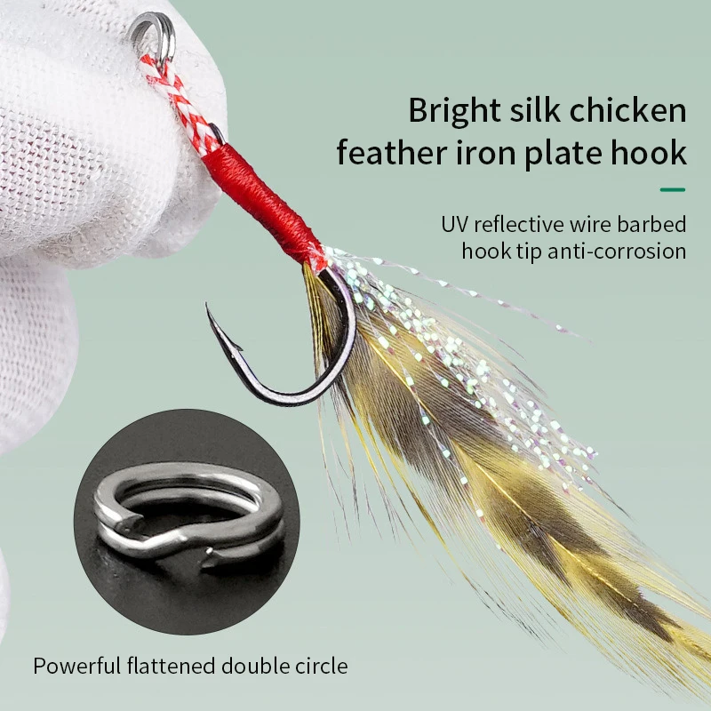 Señuelos tipo cuchara de plantilla fundidos de Metal, 1 unidad, 7g-10g-15g-20g-25g-30g, cuchara de Jigging de fundición a tierra, aparejos de pesca de lubina de agua salada - imagen 3