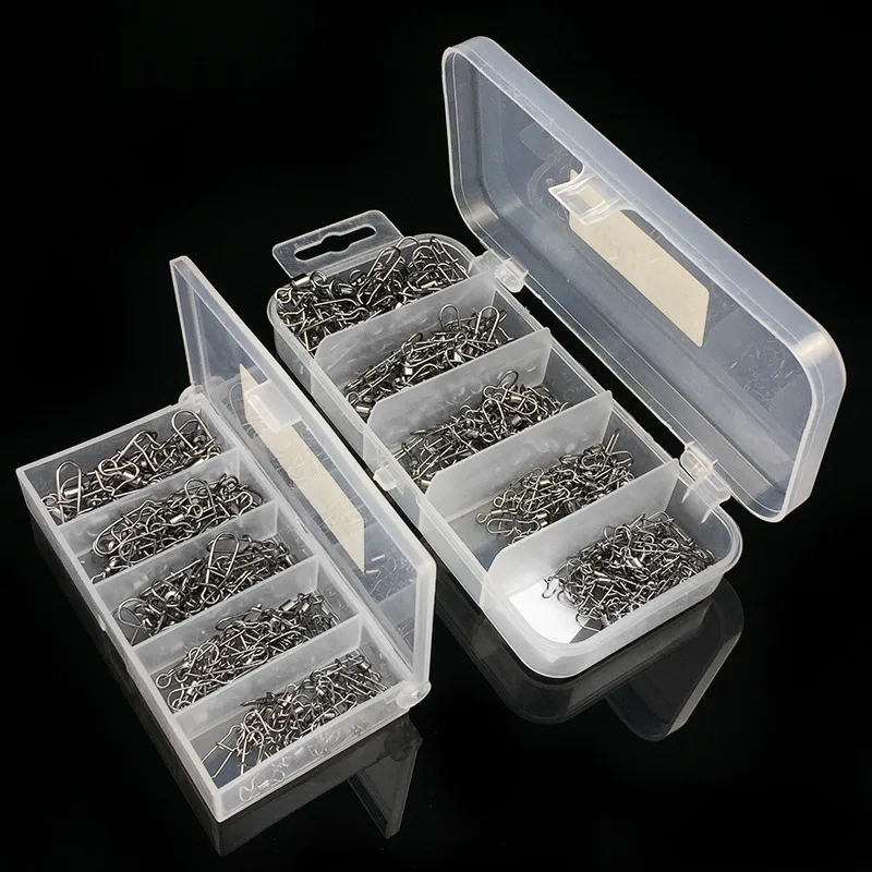 Pin conector de pesca de acero inoxidable Weihe 2 #   4 #   6 #   8 # 10 # 12 #   Rodamiento giratorio con accesorios para señuelos de anzuelo a presión - imagen 2