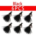 6pcs Black