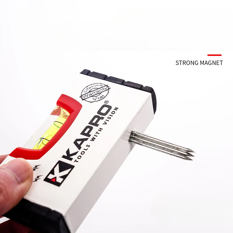 Nivel de bolsillo magnético de alta precisión en aluminio, reforzado - imagen 2