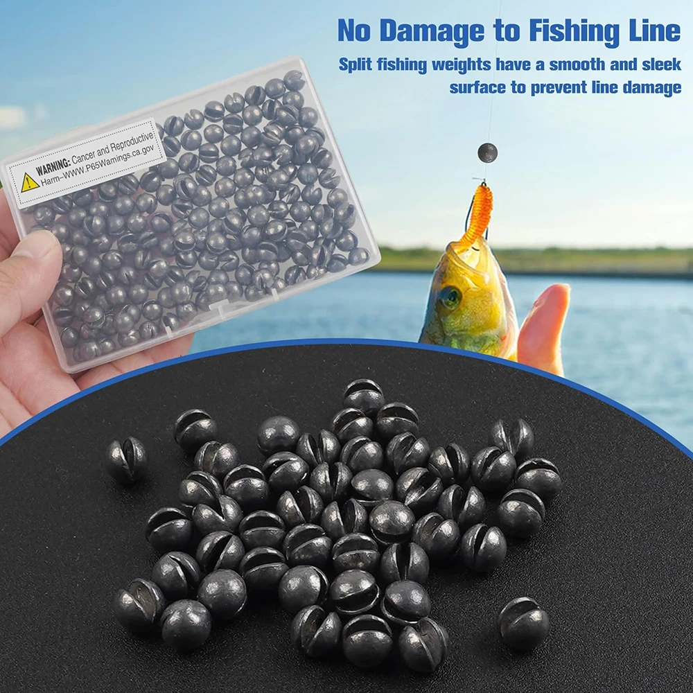 Experimente una pesca sin costuras con pesas divididas duraderas diseñadas para superficies suaves y elegantes