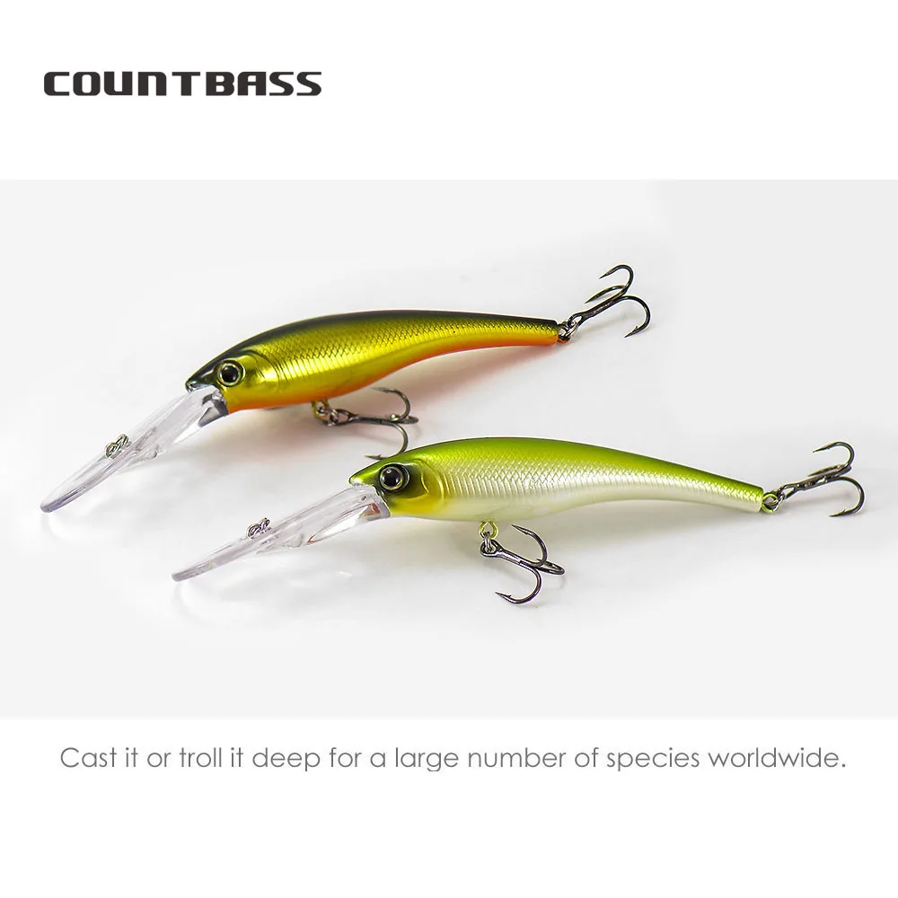 Cebo de manivela COUNTBASS 90 mm 3-1/2" 13 g 1/2 oz. Buceo 5m 16 pies pesca plástico Shad Wobbler perca Leurre Angler's Hardbait señuelo - imagen 3