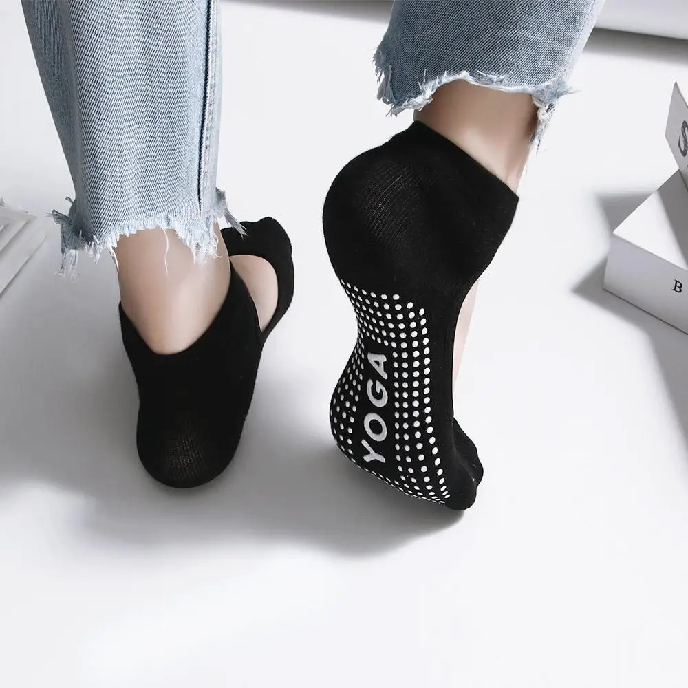 Calcetines deportivos hasta el tobillo resistentes al desgaste para mujer, calcetines deportivos para Yoga, barra de Ballet de algodón - imagen 5