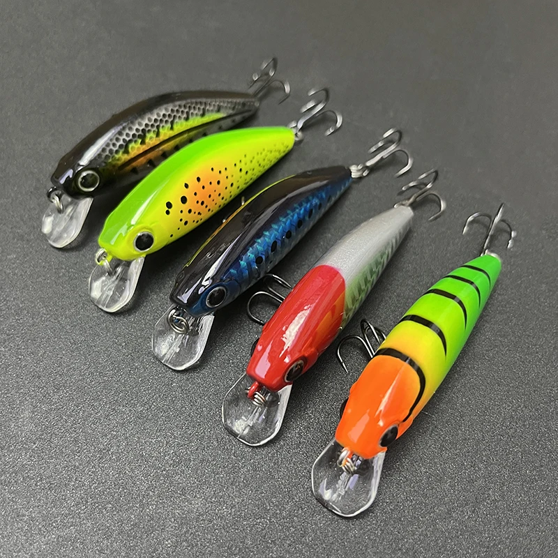 Señuelos de Pesca de pececillo de hundimiento lento, cebo Artificial Wobbler para trucha de agua dulce, equipo de Pesca Swimbait, 11g, 75mm - imagen 3