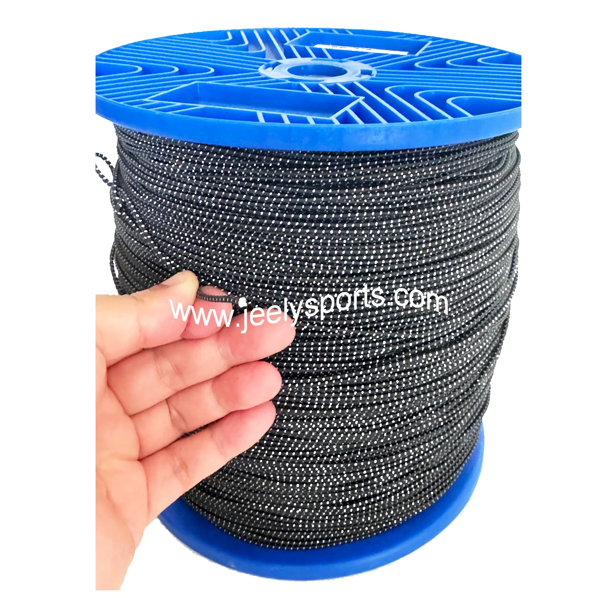 Cuerda elástica para chaqueta de poliéster de 50m y 2,2mm con rastreadores reflectantes, cuerda para tienda de campaña de Color negro - imagen 3