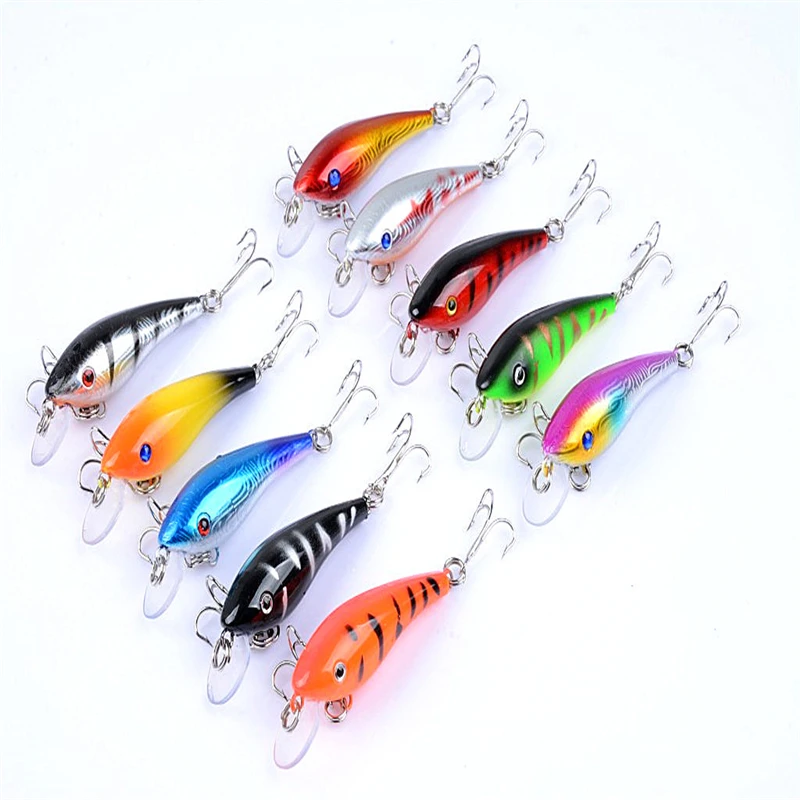 Cebo Artificial para pececillos De Pesca, Señuelos De Pesca De 5,7 cm/g 4,4, ojo 3d, perca De Río, Crankbait duro, Wobbler De hundimiento, 1 unidad por caja - imagen 3