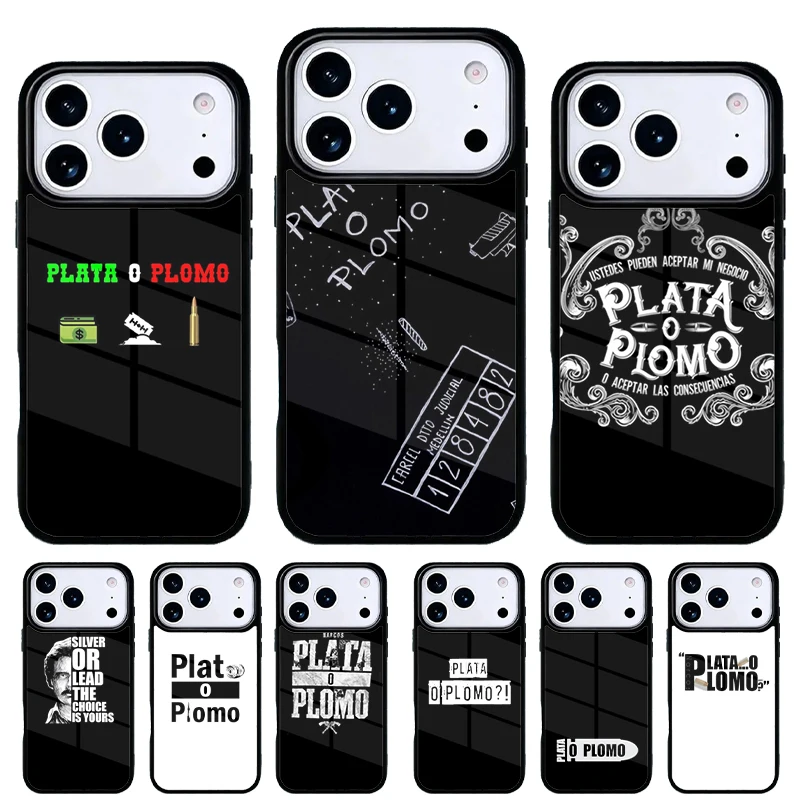 Funda Narcos Plata o Plomo para iPhone – Carcasa trasera antigolpes