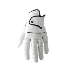 Guante de Golf deportivo de piel de oveja para hombre, guante de Golf de cuero blanco de una sola mano izquierda, accesorios de Golf transpirables antideslizantes para hombre