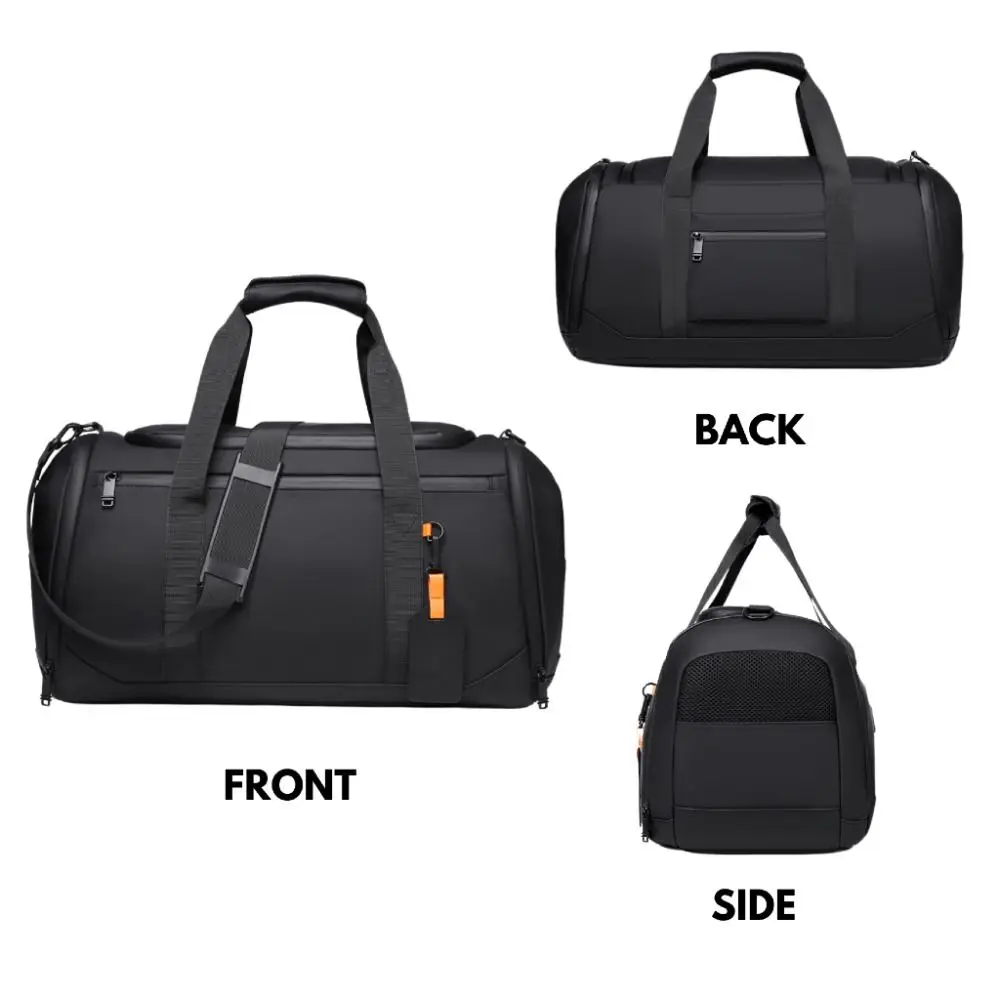 Bolsa de viaje impermeable, almacenamiento de múltiples compartimentos, bolsa de gimnasio deportiva, bolso cruzado portátil de gran capacidad, informal - imagen 5