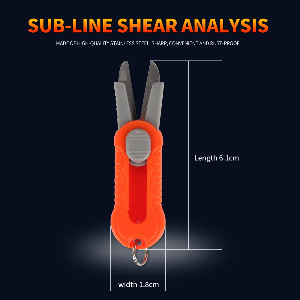 Tijeras de pesca plegables, herramienta portátil de corte de línea trenzada de alambre de nudo de acero inoxidable y carbono, accesorios para aparejos de pesca - imagen 2