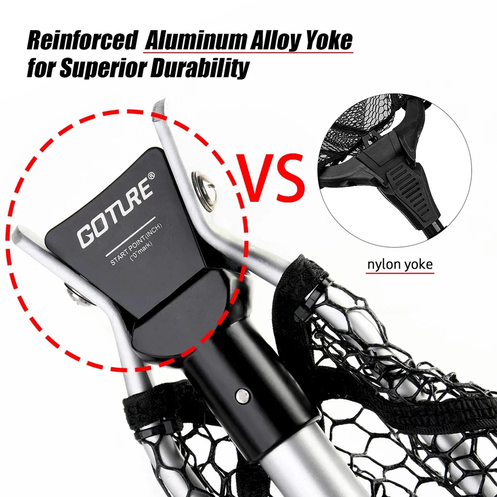 Red de Pesca Plegable Telescópica de Aleación de Aluminio Goture, 1 Pieza, 108 cm, Accesorio de Pesca, Novedad 2025 - imagen 5