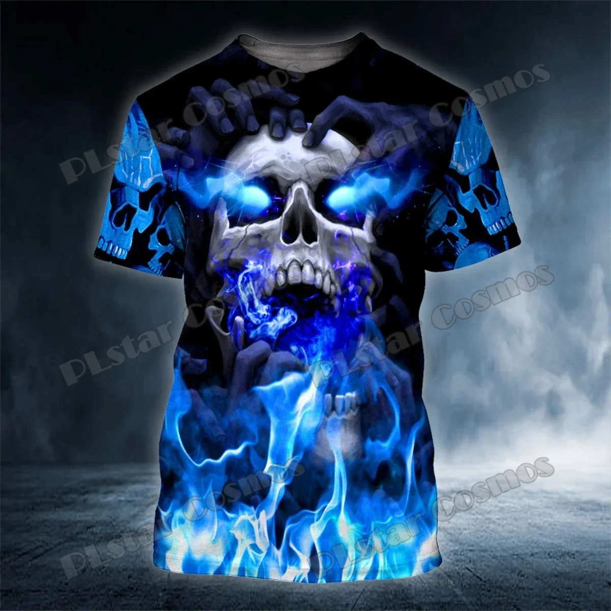 Camiseta de pesca TX312 calavera La Parca – Estampado 3D verano - imagen 3