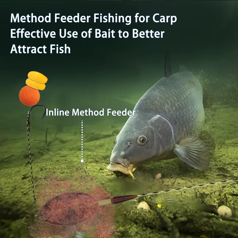 YOTO Montajes Method Feeder inline – Cebadores para pesca de carpa - imagen 2