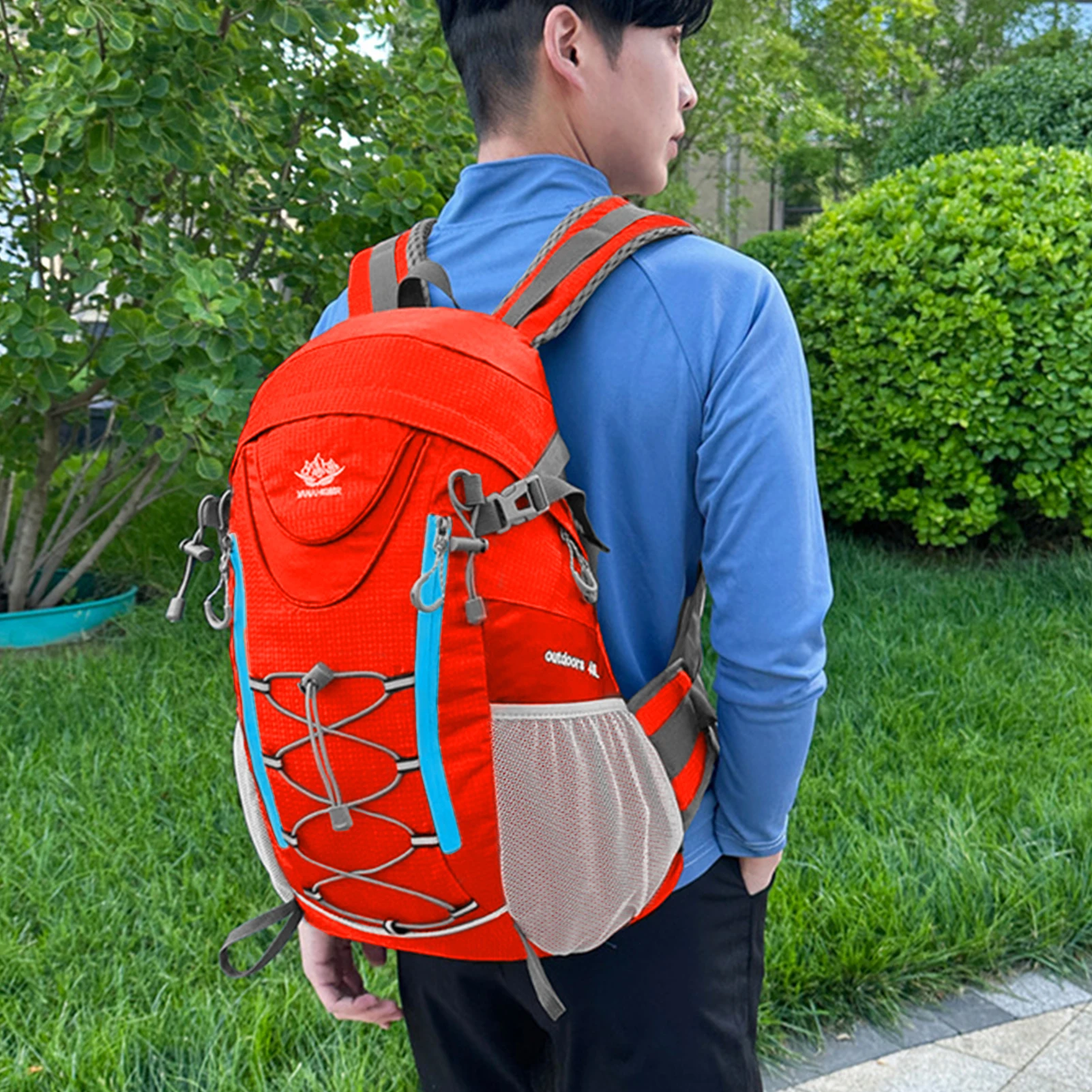 Mochila de viaje para senderismo, mochila para acampar repelente al agua al aire libre de 40L, mochila para senderismo, mochila para caminar, mochila para senderismo - imagen 4