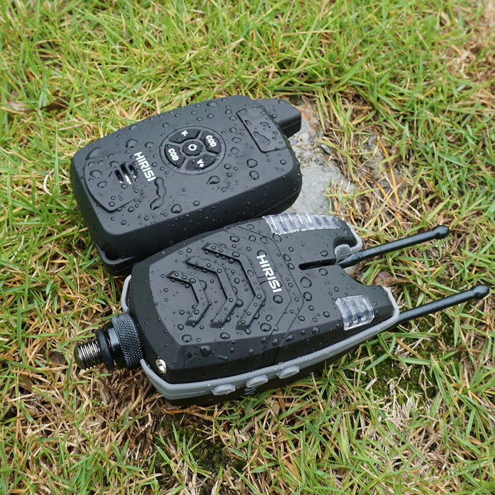 Hirisi-Juego de alarma de pesca de carpa inalámbrica, indicador de alarma de mordedura impermeable, aparejos de pesca de carpa, 1 + 4 juegos de accesorios de pesca SX1 - imagen 4