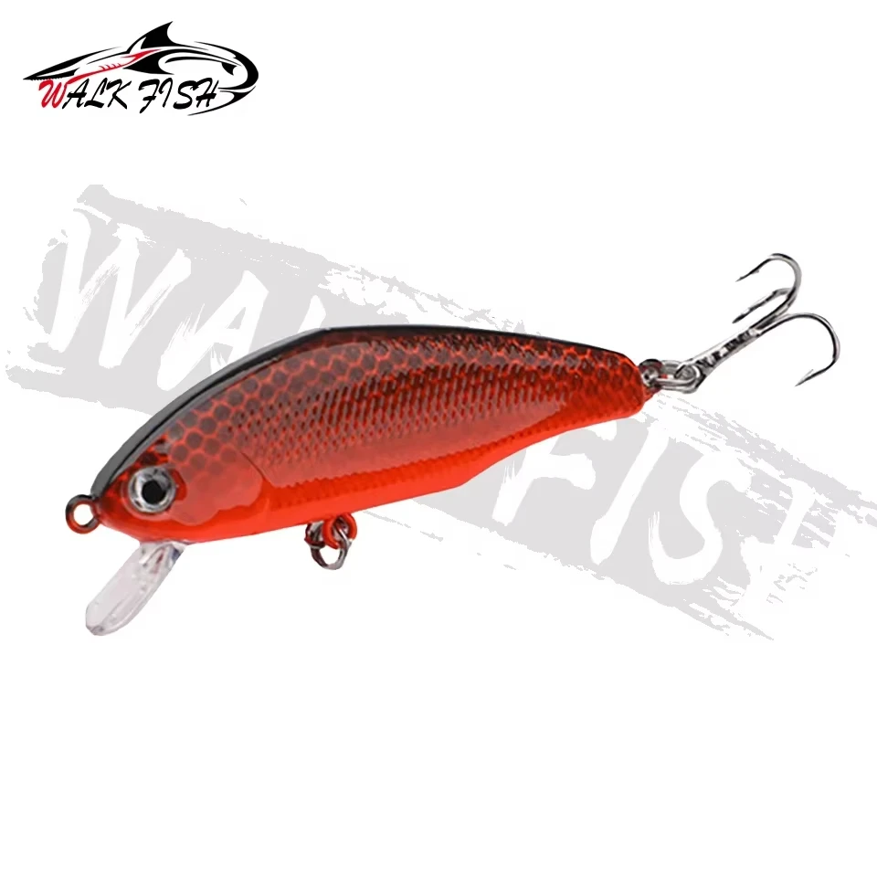 WALK FISH 1 Uds 60mm 4,5g señuelos de pececillo Wobblers hundimiento manivela de trucha Crankbait cebo duro Artificial de alta calidad aparejos de agua dulce - imagen 3
