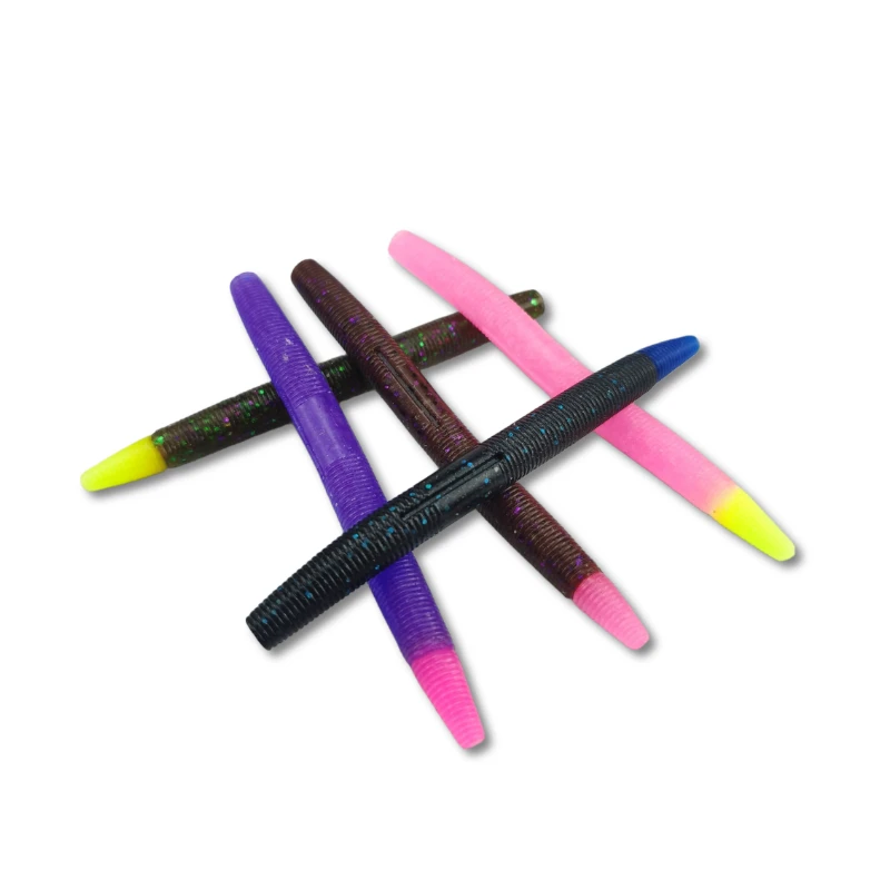 Worm Raiders, gusano de fideos importado de Japón, cebo suave, Senko de perca, cebo falso de pozo negro, pesca loca de Texas sin plomo - imagen 5